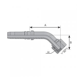 Interlock BSPP female 45° elbow. (KF45G)